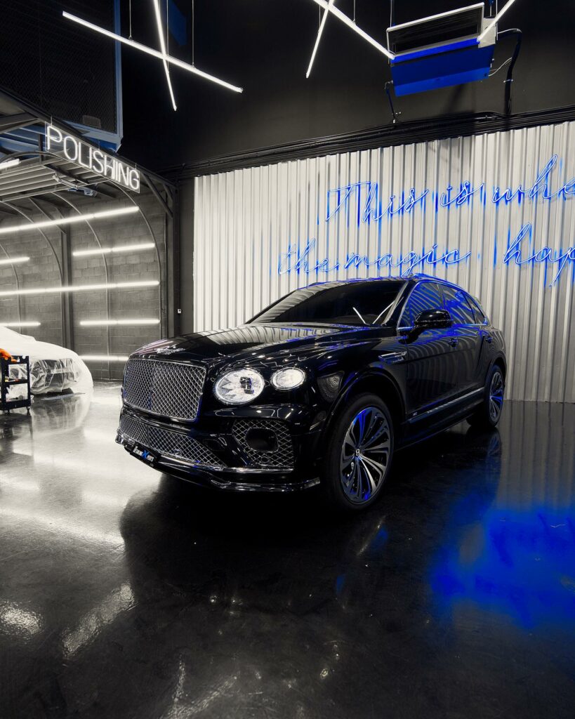 exterior detailing of black car 1