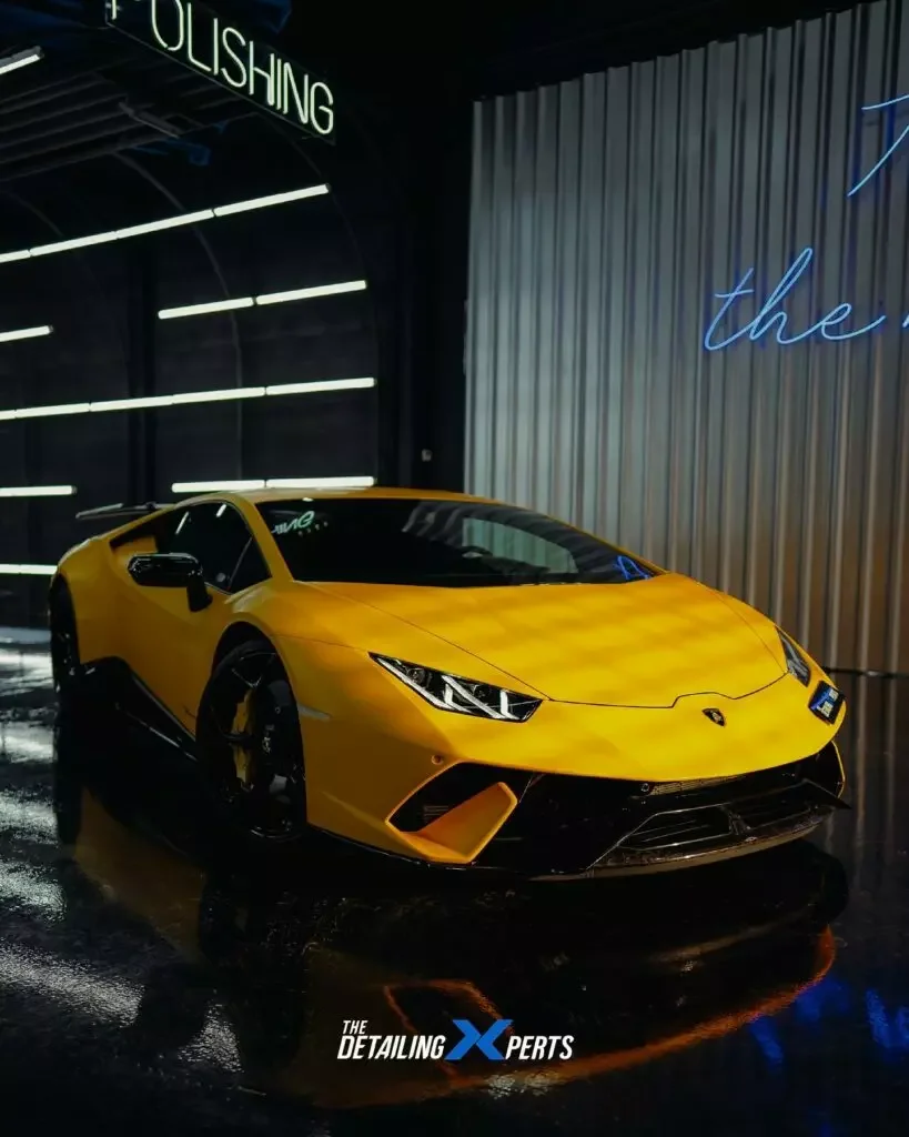 yellow car in The Detailing Xpert