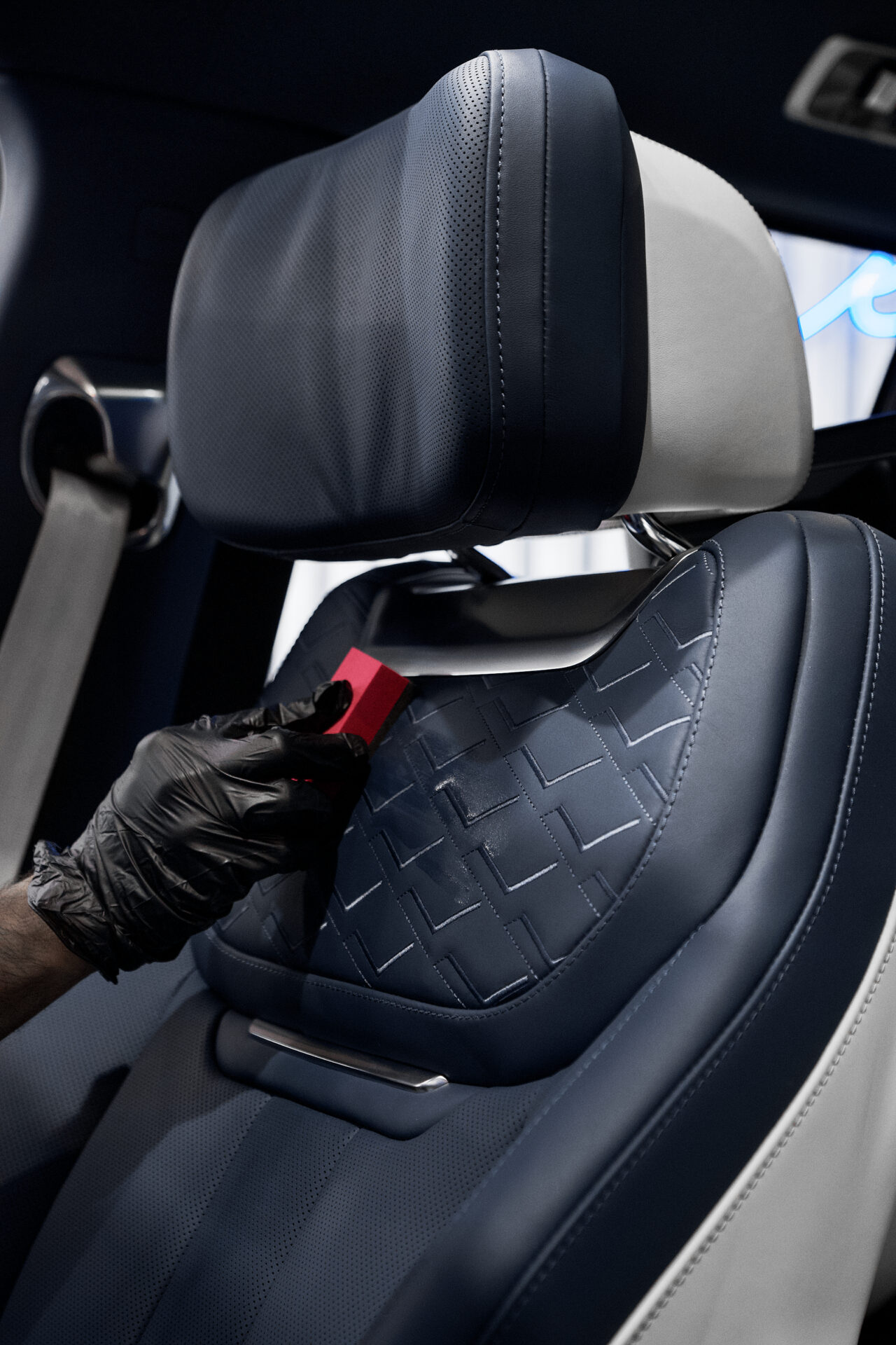 Drive-sourced interior detailing seat cleaning at The Detailing Xperts Dubai